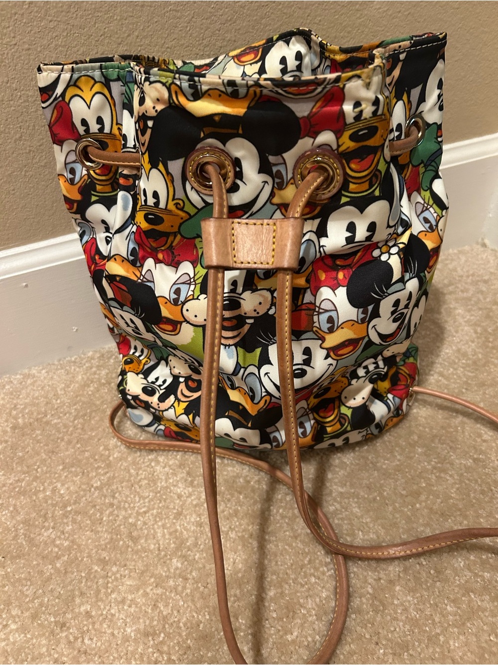 Dooney & Bourke Multicolor Disney Character Drawstring Backpack - Picture 3 of 8